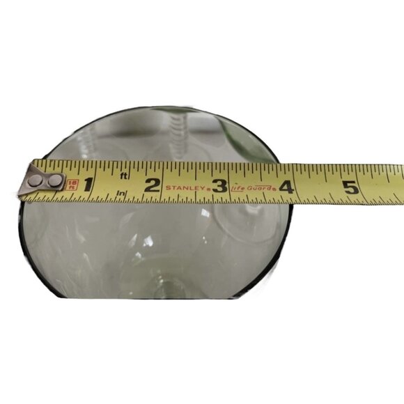 2 Green Stemmed Wine Glasses Wafer Design By Signature Rincon - Picture 7 of 8